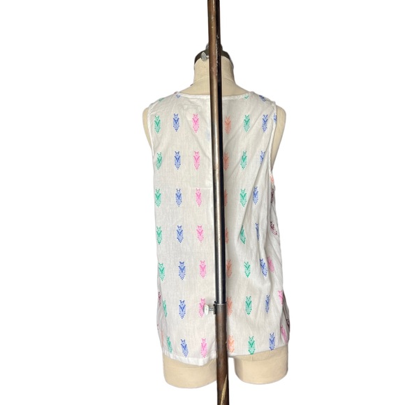 J. Crew Colorful Embroidered Tank Top size 6 - Picture 6 of 15